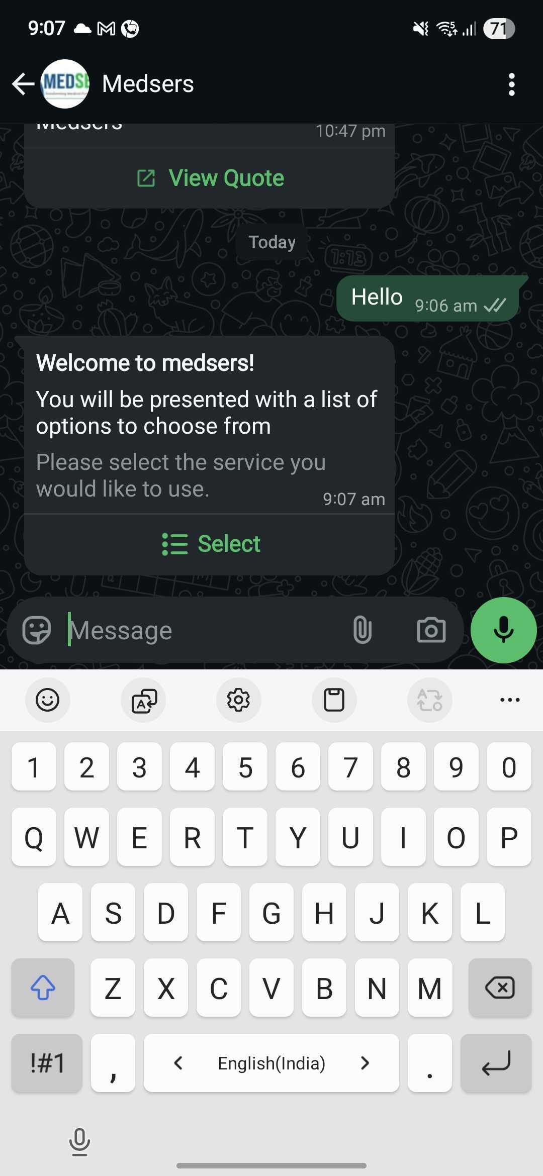 Customer ordering medicines from home